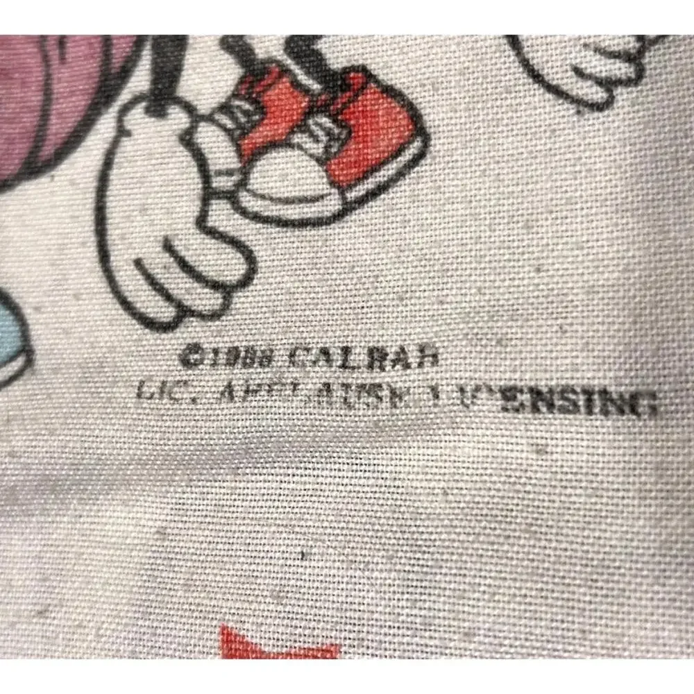 Vintage 80s California Raisins Twin Sheet Set Sears Nostalgic Refashion Kidcore